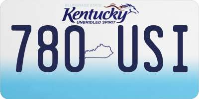 KY license plate 780USI