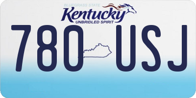 KY license plate 780USJ