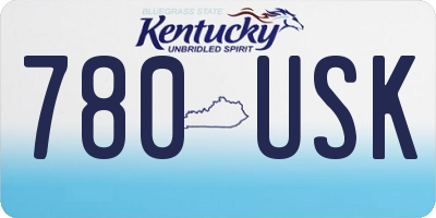 KY license plate 780USK
