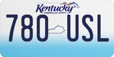 KY license plate 780USL