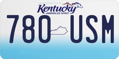 KY license plate 780USM