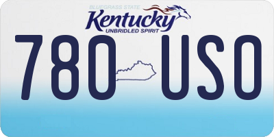 KY license plate 780USO