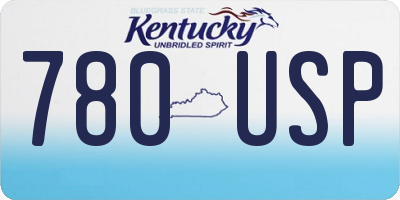 KY license plate 780USP