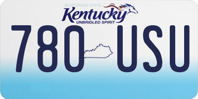 KY license plate 780USU