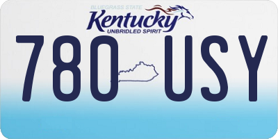 KY license plate 780USY