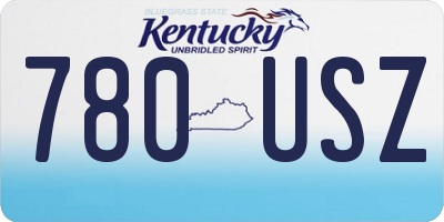 KY license plate 780USZ