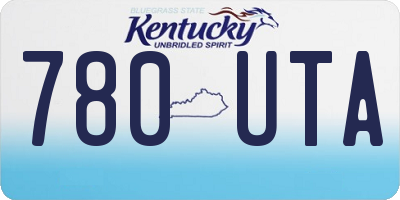 KY license plate 780UTA