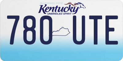 KY license plate 780UTE