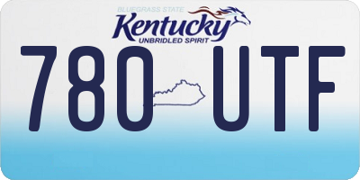 KY license plate 780UTF