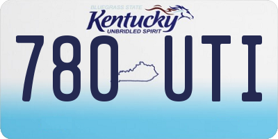 KY license plate 780UTI