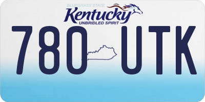 KY license plate 780UTK