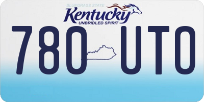 KY license plate 780UTO