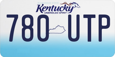 KY license plate 780UTP
