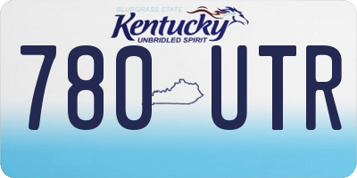 KY license plate 780UTR