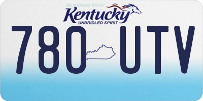 KY license plate 780UTV