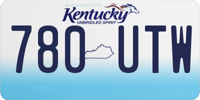 KY license plate 780UTW