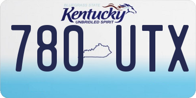 KY license plate 780UTX