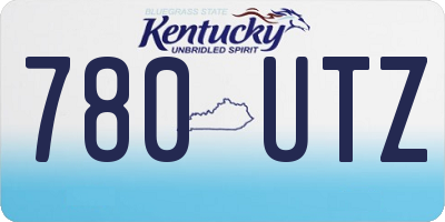 KY license plate 780UTZ