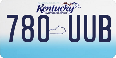 KY license plate 780UUB