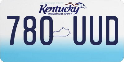 KY license plate 780UUD