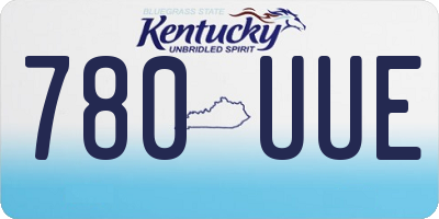 KY license plate 780UUE
