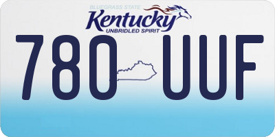 KY license plate 780UUF