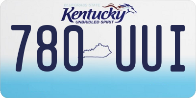 KY license plate 780UUI