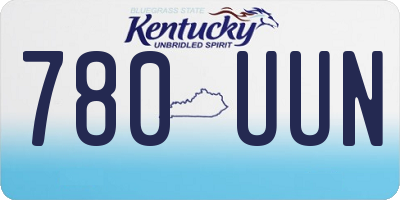 KY license plate 780UUN