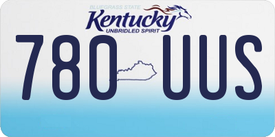 KY license plate 780UUS