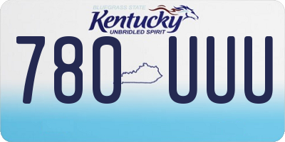 KY license plate 780UUU
