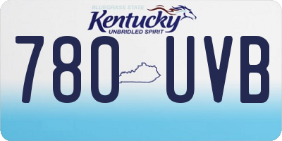 KY license plate 780UVB