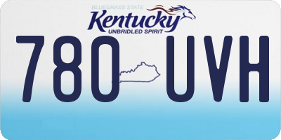 KY license plate 780UVH