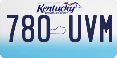 KY license plate 780UVM