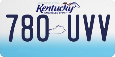KY license plate 780UVV