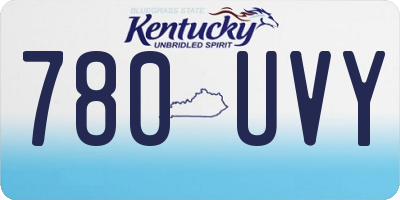 KY license plate 780UVY