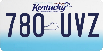 KY license plate 780UVZ