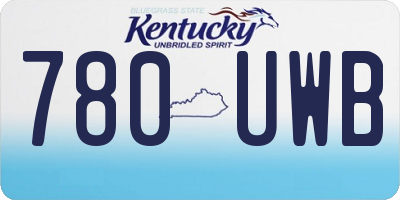 KY license plate 780UWB
