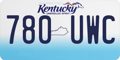 KY license plate 780UWC