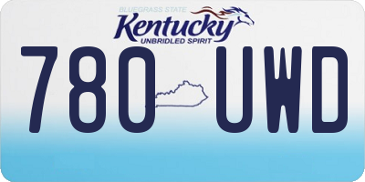 KY license plate 780UWD
