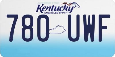 KY license plate 780UWF