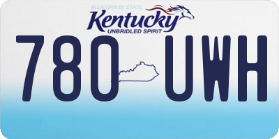 KY license plate 780UWH