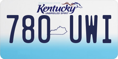 KY license plate 780UWI