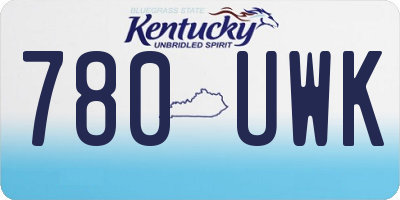 KY license plate 780UWK