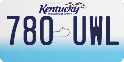KY license plate 780UWL