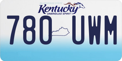 KY license plate 780UWM