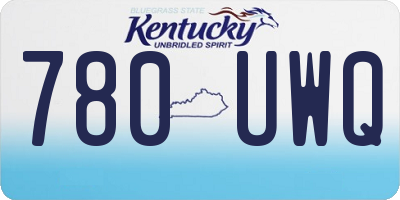 KY license plate 780UWQ