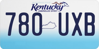 KY license plate 780UXB