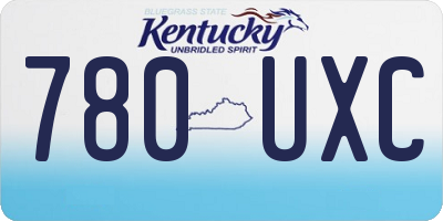 KY license plate 780UXC