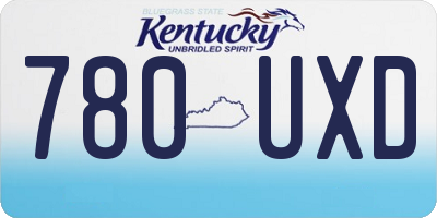 KY license plate 780UXD