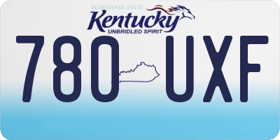 KY license plate 780UXF